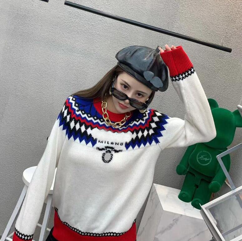 Fall 2021ss Fashion Designer Women sweater High-end knit round neck sapphire blue with sapphires blues patchwork soft and comfortable, White;black
Fall 2021ss Fashion Designer Women sweater High-end knit round neck sapphire blue with sapphires blues patchwork soft and comfortable, White;black