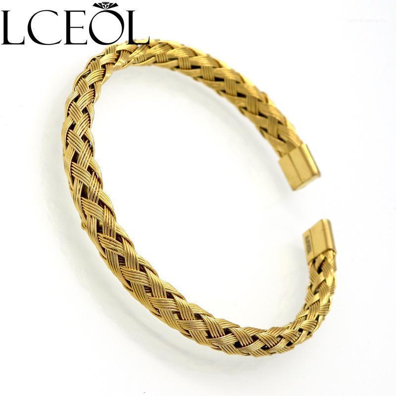 Bangle LCEOL Fashion Cuff Bangles Jewelry Women's Stainless Steel Weave Simple Style Gold Color Bracelets For Jewelry1
Bangle LCEOL Fashion Cuff Bangles Jewelry Women's Stainless Steel Weave Simple Style Gold Color Bracelets For Jewelry1