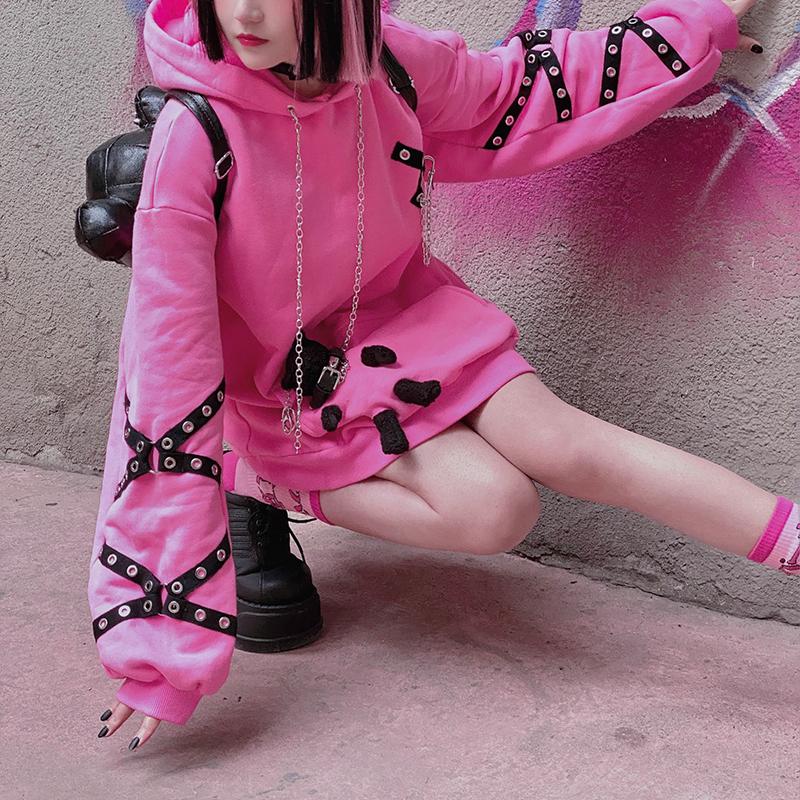 Women's Hoodies & Sweatshirts Original Y2k Kidnap Bear Plush Thicken Rose Pink Sweatshirt Fleece Inner Winter Punk Soft Girls Cute Gothic Pu, Pink top
Women's Hoodies & Sweatshirts Original Y2k Kidnap Bear Plush Thicken Rose Pink Sweatshirt Fleece Inner Winter Punk Soft Girls Cute Gothic Pu, Pink top