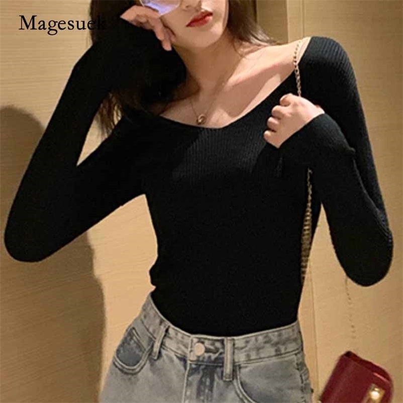 Solid Sweaters Women Long Sleeve Autumn Winter V-Neck Women's Knitted Slim Pullover Female Pull Femme 10818 210518, White
Solid Sweaters Women Long Sleeve Autumn Winter V-Neck Women's Knitted Slim Pullover Female Pull Femme 10818 210518, White