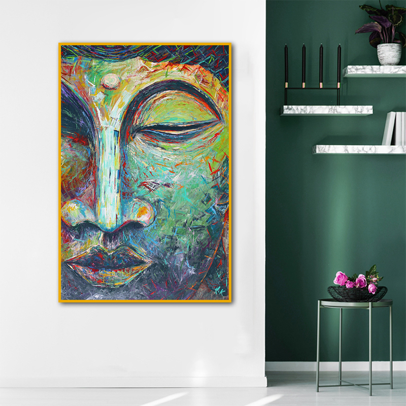 Buddha Peaceful Posters And Prints Canvas Painting Wall Art Pictures For Living Room Religion Home Decor NO FRAME
