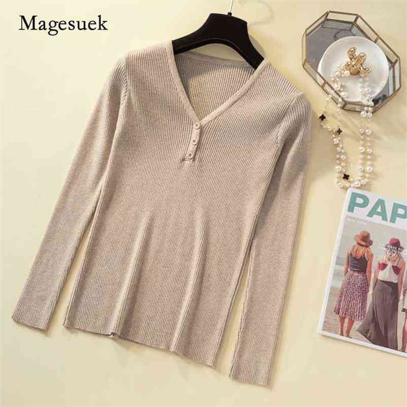 Women Autumn Chic Bottoming Pullover Button Sweater Slim Girls Winter Casual Knit V-neck Long Sleeve Clothes 10383 210518, Apricot
Women Autumn Chic Bottoming Pullover Button Sweater Slim Girls Winter Casual Knit V-neck Long Sleeve Clothes 10383 210518, Apricot