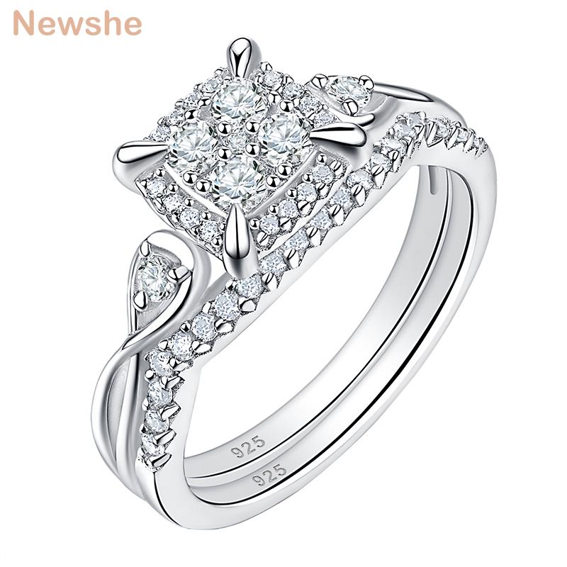 Cluster Rings She 2 Pieces Solid 925 Sterling Silver Wedding For Women Cubic Zircons Unique Bridal Set Classic Jewelry BR0994, Golden;silver
Cluster Rings She 2 Pieces Solid 925 Sterling Silver Wedding For Women Cubic Zircons Unique Bridal Set Classic Jewelry BR0994, Golden;silver