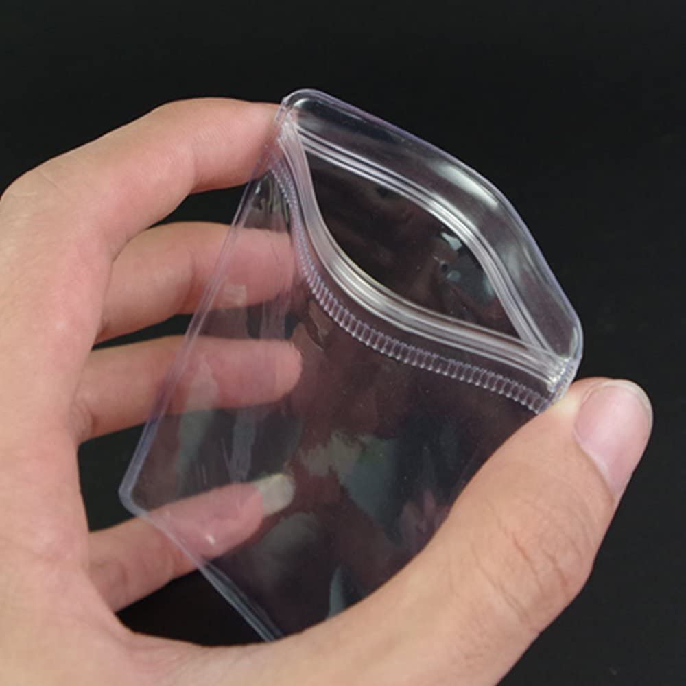 20pcs/lot Transparent PVC Jewelry Pouches Bags Clear Anti-Oxidation Zip Lock Earring Pendant Necklace Bracelet Storage Holder