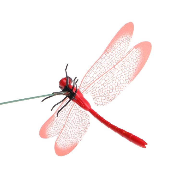 Colorful Fairy Dragonfly On Stok Ornament Home Garden Vaas Gazon Art Craft Decor