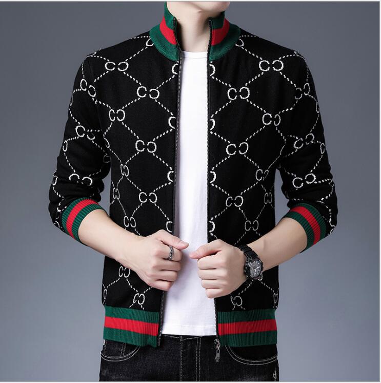 Top Grade New Autum Luxury Designer Fashion Knit Cardigan Zipper Striped Knit Korean Mens Casual Coats Jacket Men Clothing, W1
Top Grade New Autum Luxury Designer Fashion Knit Cardigan Zipper Striped Knit Korean Mens Casual Coats Jacket Men Clothing, W1