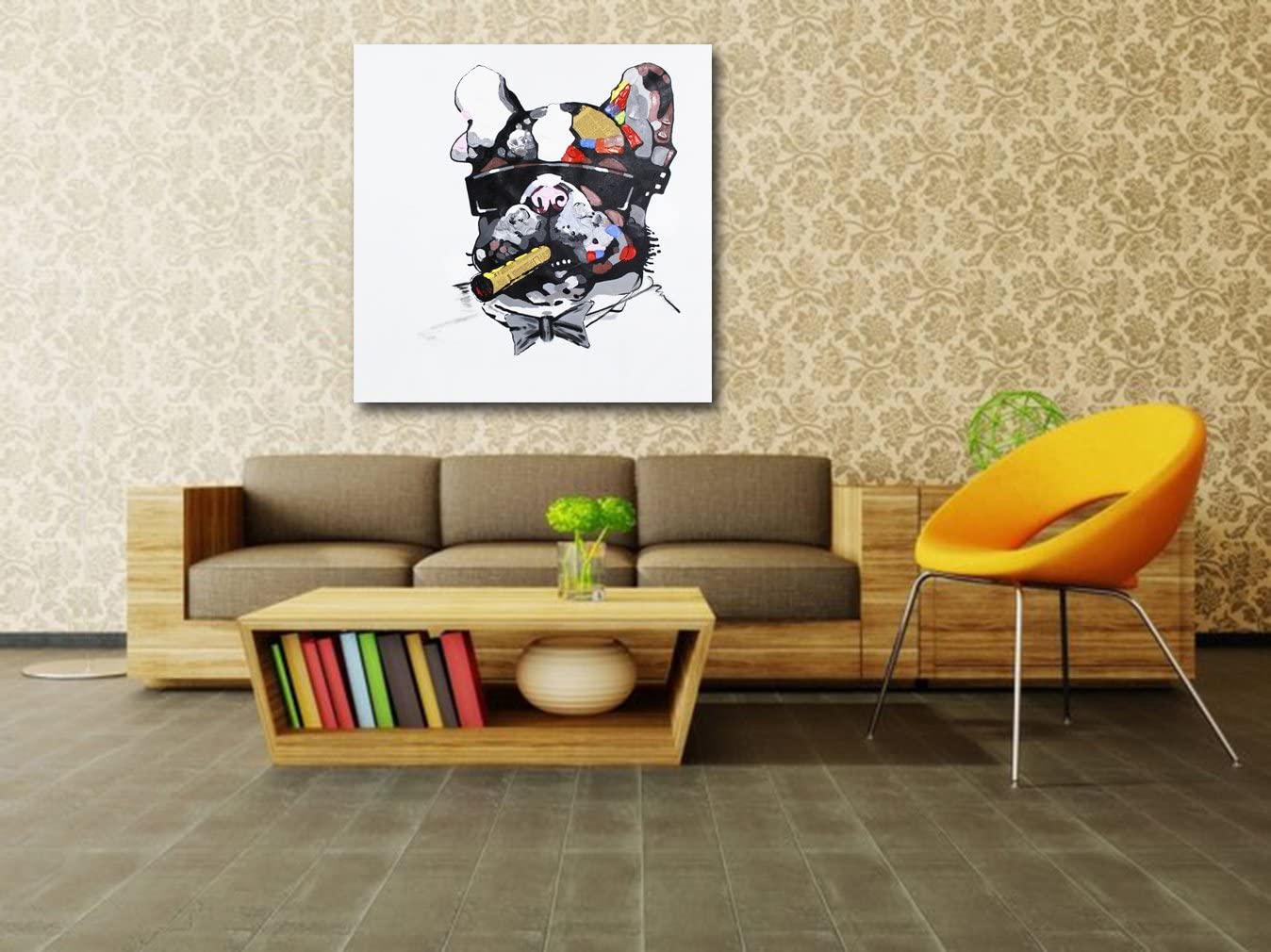 Animal Oil Painting Decorated Abstract Picture Art Paints on Canvas Hand Painted for Sofa Wall Decoration No Frame