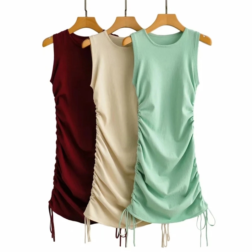 women bodycon dress Summer solid color drawstring sleeveless knitted Sexy summer Slim girls es 210524, Apricot
women bodycon dress Summer solid color drawstring sleeveless knitted Sexy summer Slim girls es 210524, Apricot