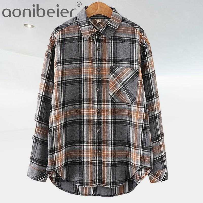 Women Plaid Blouses Shirt Casual Long Sleeve Print Turn-down Collar Loose Female Stylish Tops Spring Autumn England 210604, Firebrick
Women Plaid Blouses Shirt Casual Long Sleeve Print Turn-down Collar Loose Female Stylish Tops Spring Autumn England 210604, Firebrick