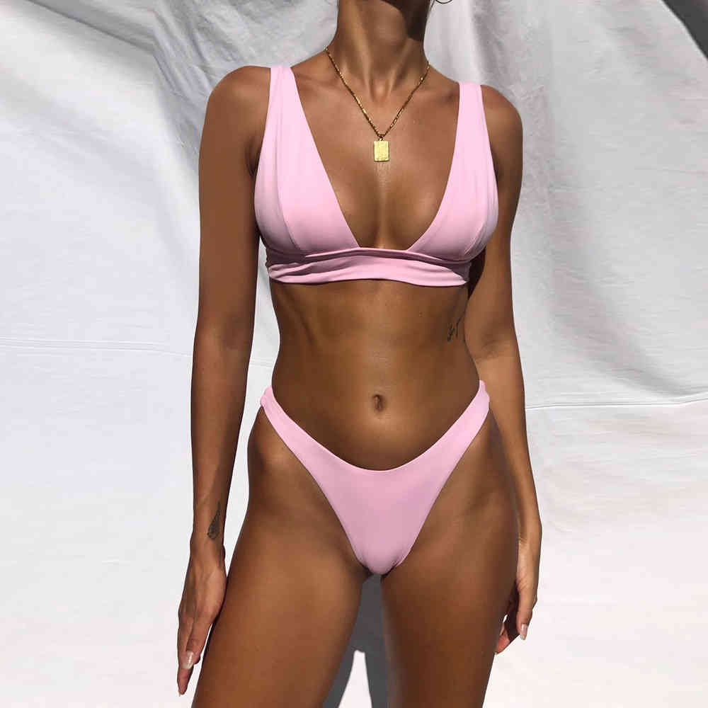 Sexy Bikini Women Swimsuit Push Up Swimwear Female Solid Set Brazilian Bathing Suits Summer Beach Wear Swimming Suit 210521