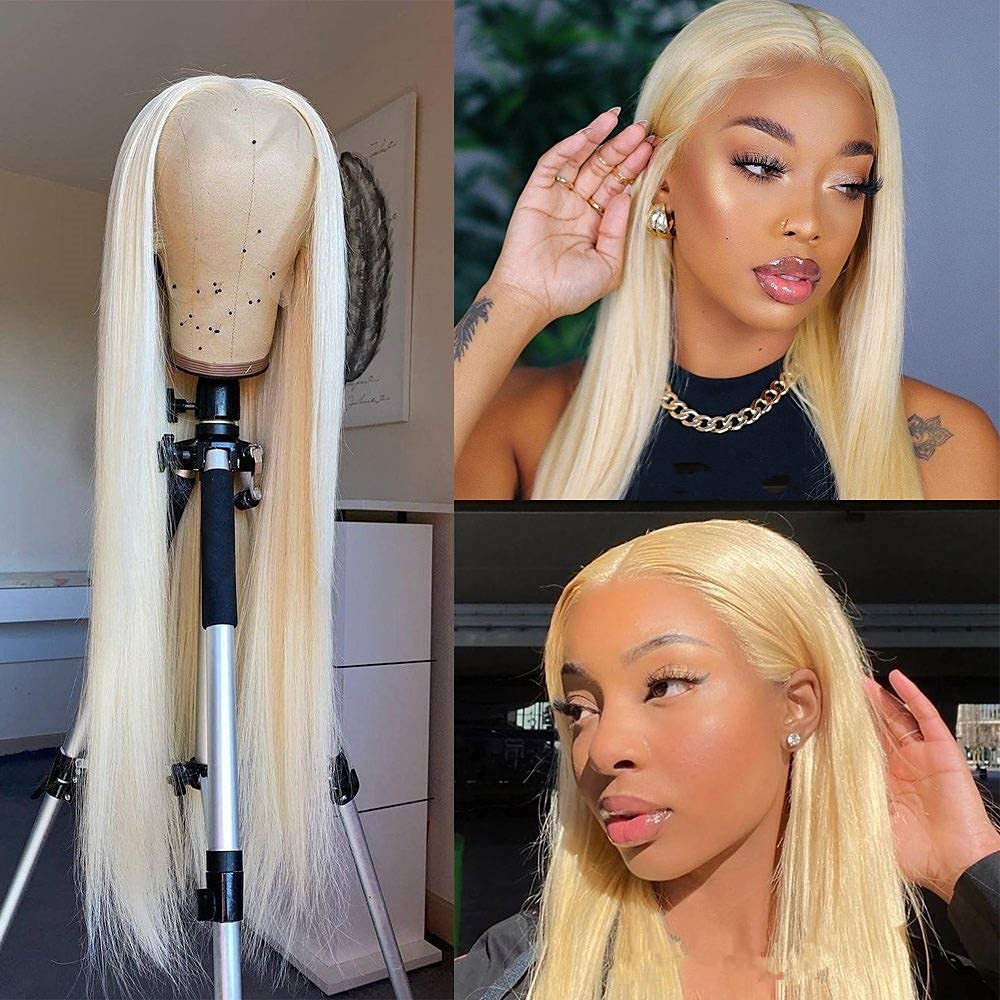 613 Blonde Synthetic Lace Front Frontal Wig Simulation Human Hair Lacefront Wigs 14~26 Inches RXG9171