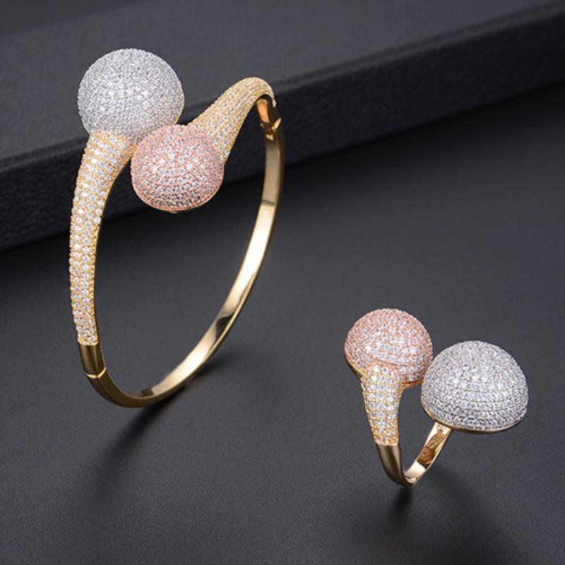 Earrings & Necklace Blanchette 2021 Fashion Luxury Ball Shape Full Cubic Zirconia Bracelet Ring Women's Party Daily Anniversary Dubai Jewelr, Silver
Earrings & Necklace Blanchette 2021 Fashion Luxury Ball Shape Full Cubic Zirconia Bracelet Ring Women's Party Daily Anniversary Dubai Jewelr, Silver