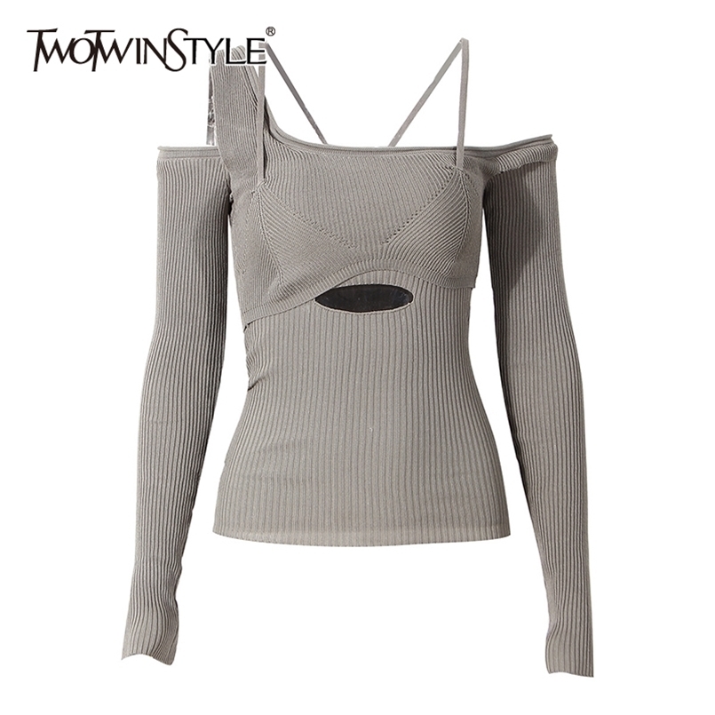 Sexy Hollow Out Sweater For Women Irregular Collar Long Sleeve Slim Knitted Tops Female Fashion Clothes Spring 210524, Black
Sexy Hollow Out Sweater For Women Irregular Collar Long Sleeve Slim Knitted Tops Female Fashion Clothes Spring 210524, Black
