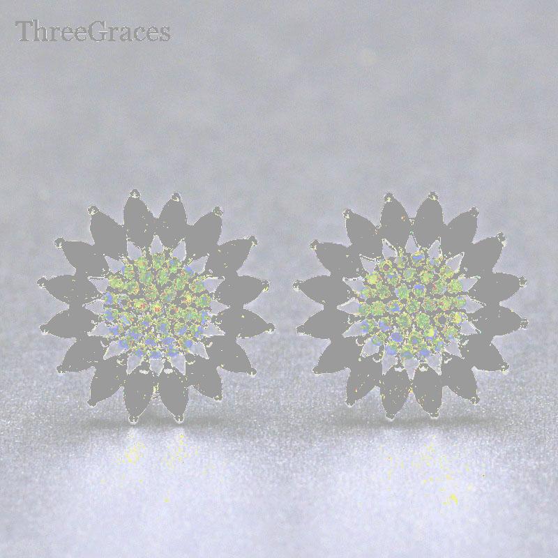 Stud ThreeGraces Fashion Design Zirconia Earrings Jewelry Ladies White Mix Blue CZ Crystal Sunflower For Daily ER127, Golden;silver
Stud ThreeGraces Fashion Design Zirconia Earrings Jewelry Ladies White Mix Blue CZ Crystal Sunflower For Daily ER127, Golden;silver