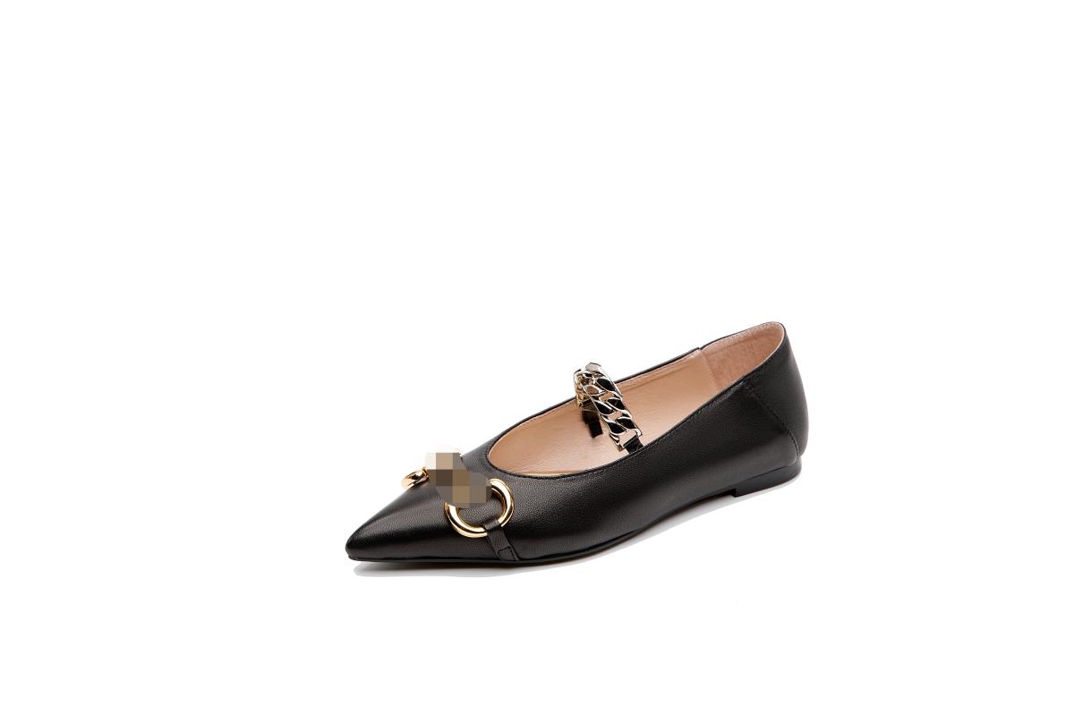Fashion Pointed Toe Metal Decoration Women Sandals Low-heeled Sling Back Shoes, Black
Fashion Pointed Toe Metal Decoration Women Sandals Low-heeled Sling Back Shoes, Black