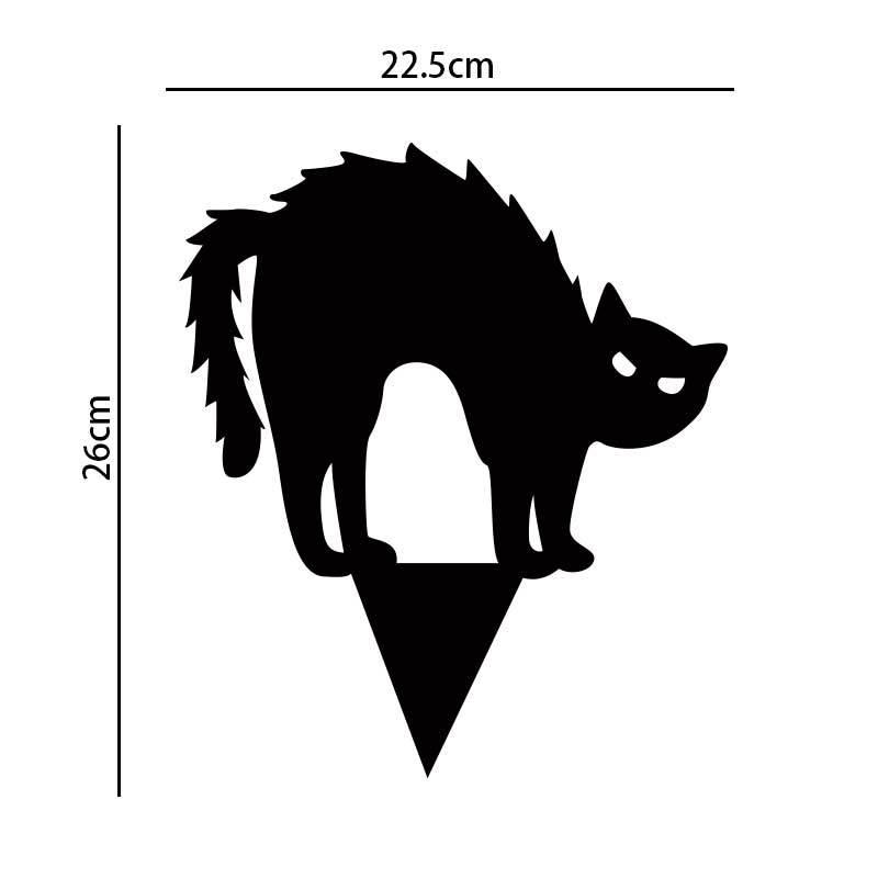 Party Decoration Halloween Props Black Cat Silhouette Yard Sign Lawn Stakes Terror Supplies Interesting