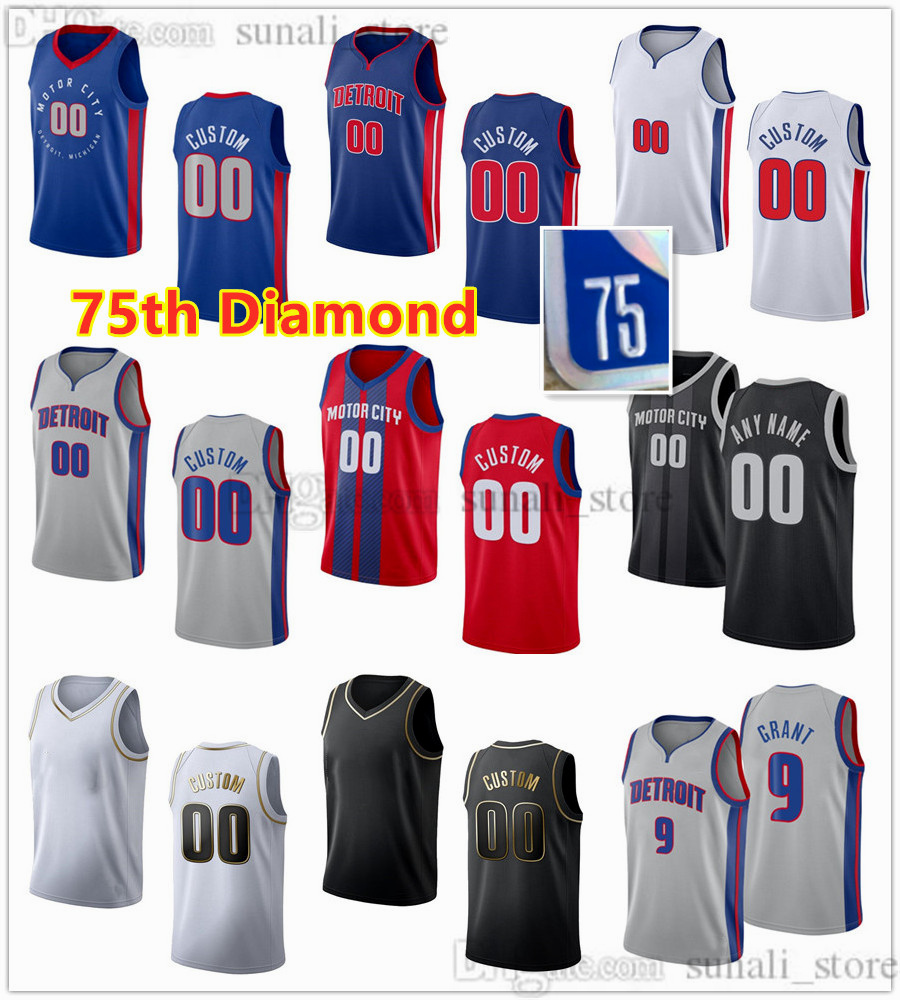 75th Diamond Basketball Jersey Jerami Grant 9 Saddiq Bey 41 Kelly Olynyk 13 Cade Cunningham 2 Killian Hayes 7 Frank 5 Josh Jackson 20 Isaiah, Black;red
75th Diamond Basketball Jersey Jerami Grant 9 Saddiq Bey 41 Kelly Olynyk 13 Cade Cunningham 2 Killian Hayes 7 Frank 5 Josh Jackson 20 Isaiah, Black;red