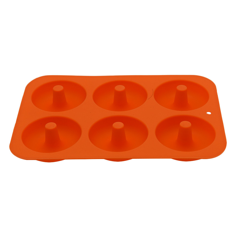 6-cavity silicone donut pan-cooked meal mould non-stick food mold dishwasher decoration reusable kitchen accessories