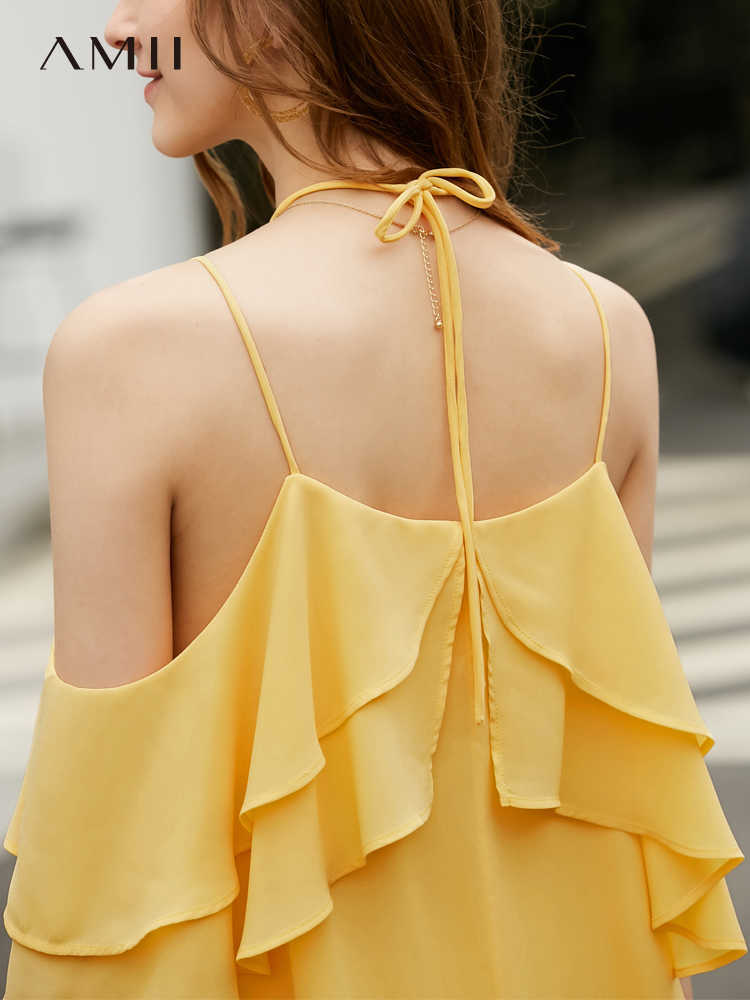 Minimalism Summer Women's Blouse Fashion Solid Ruff Sleeve Loose Womens's Shirt Streetwear Tops 11940153 210527