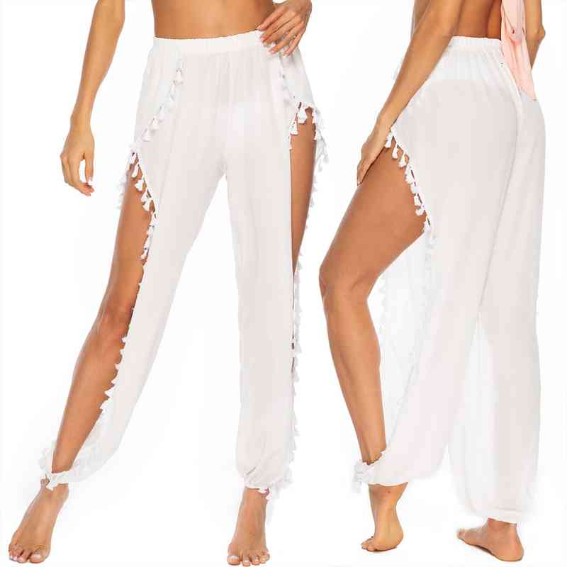 Huan Beauty Sexy Pants Women Beach Chiffon Pants Split Loose Wide Leg Sea Holiday Tassel Bundle Trousers Hbp302, Black;white
Huan Beauty Sexy Pants Women Beach Chiffon Pants Split Loose Wide Leg Sea Holiday Tassel Bundle Trousers Hbp302, Black;white