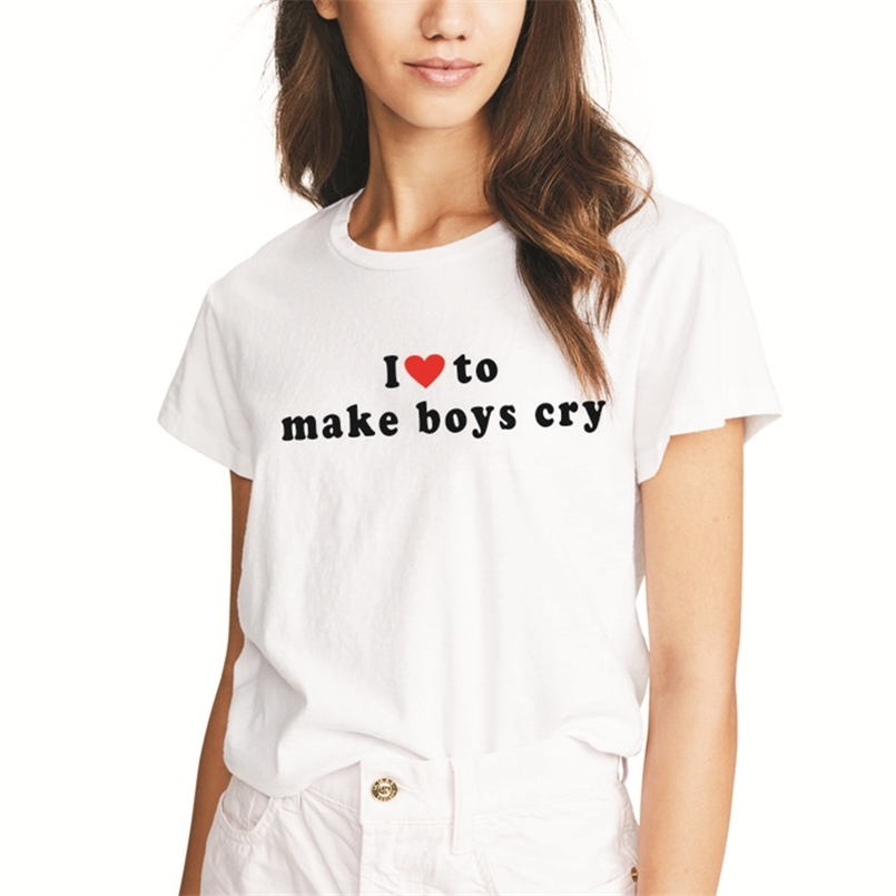 Porzingis summer t-shirt with slogans I LOVE TO MAKE BOYS CRY female T-shirt white cotton tee top 210708, Ts174
Porzingis summer t-shirt with slogans I LOVE TO MAKE BOYS CRY female T-shirt white cotton tee top 210708, Ts174