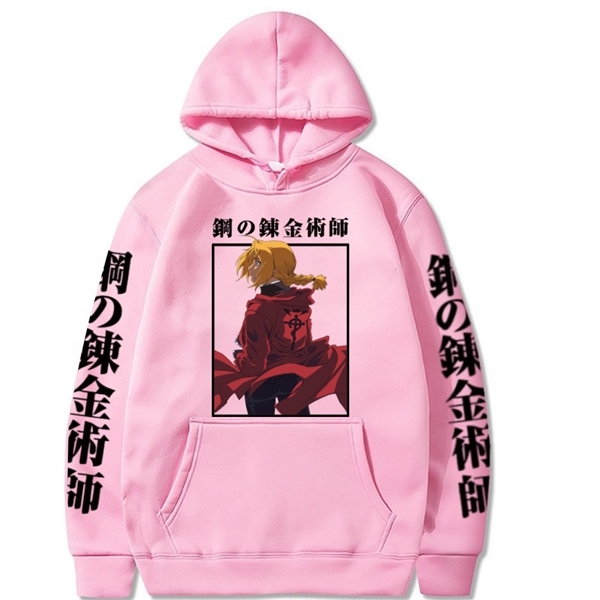 Fullmetal Alchemist Anime Hoodie Fashion Long Sleeve Casual Loose Print Man and Woman Cloth Y0809