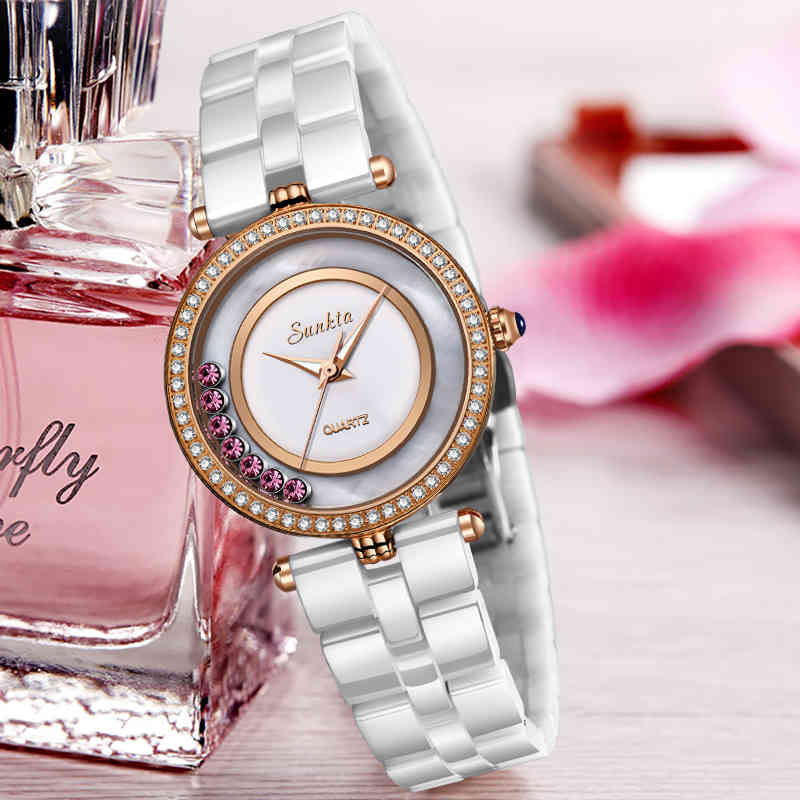 SUNKTA Ceramic Women Watch Top Brand Luxury Diamond Quartz Clock Waterproof Watches Women Dress Bracelet watch Relogio Feminino 210517, Silver white
SUNKTA Ceramic Women Watch Top Brand Luxury Diamond Quartz Clock Waterproof Watches Women Dress Bracelet watch Relogio Feminino 210517, Silver white