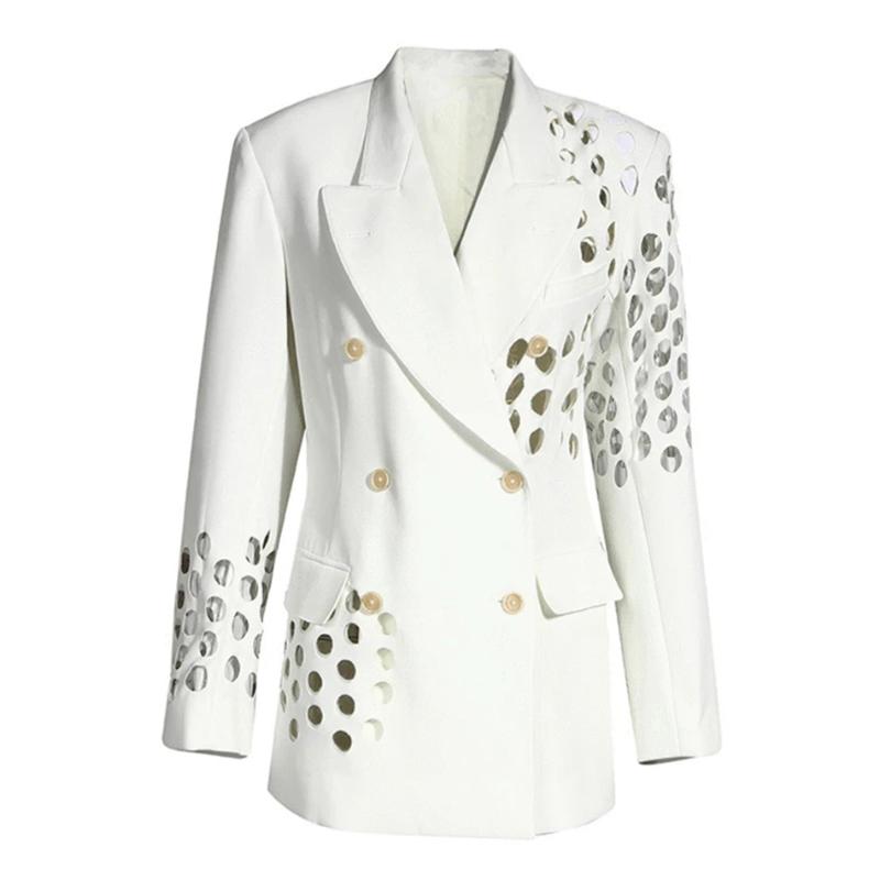 Women's Trench Coats 2021 Clothing Women White Hollow Out Double Breasted Blazer Lapel Long Sleeve Slim Jacket Casual Fashion Female Autumn, Tan;black
Women's Trench Coats 2021 Clothing Women White Hollow Out Double Breasted Blazer Lapel Long Sleeve Slim Jacket Casual Fashion Female Autumn, Tan;black