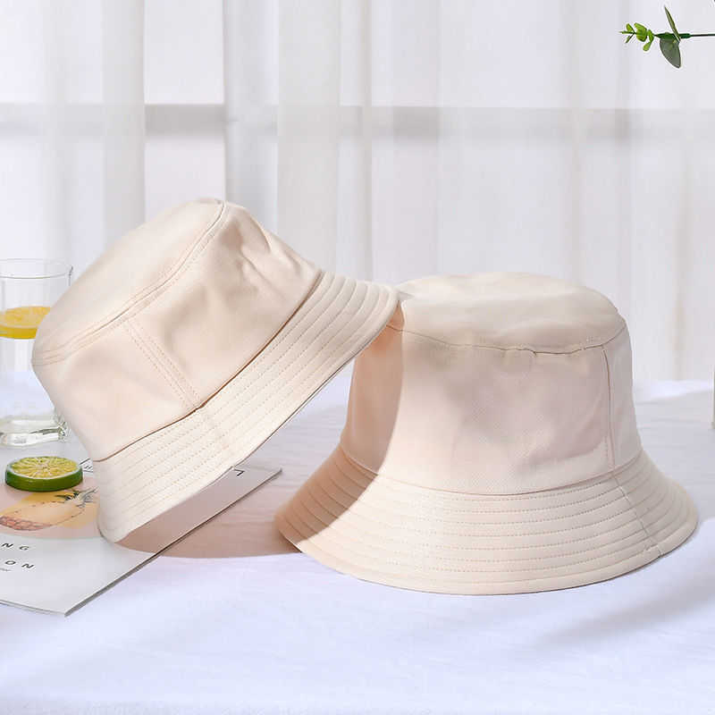 Solid Color Bucket Hat for Adult Children Unisex Bob Gorros Men Women Summer Panama Cap Outdoor Hiking Beach Fishing Sun Hats Q0805