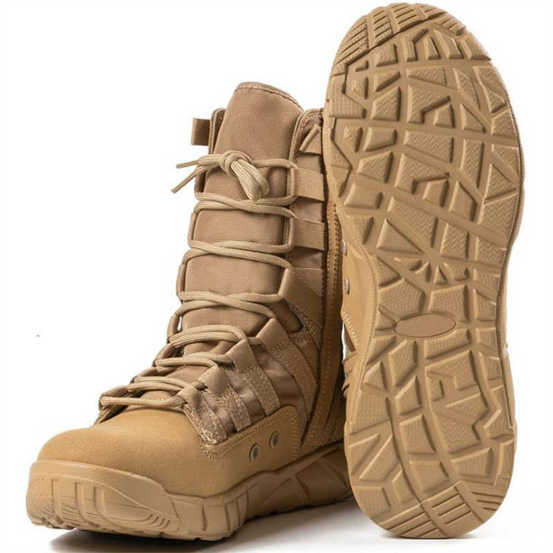 Military Tactical Combat Boots Men Outdoor Hiking Desert Army Boots Lightweight Breathable Male Ankle Boots Jungle Shoes 211023