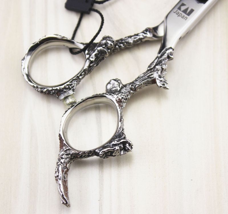 new arrival professional barber hair cutting scissors KASHO 6.0 inch 9CR dragon handle S2563