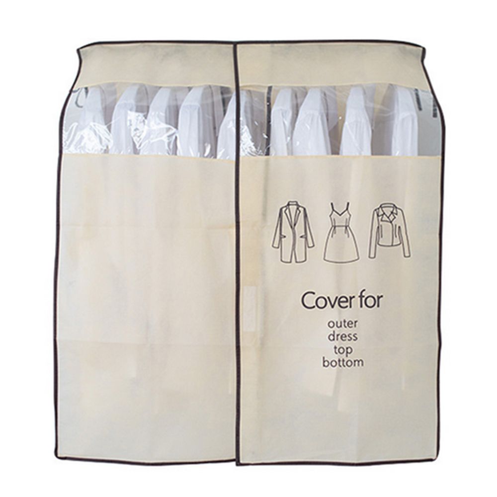 Clothes Hanging Dust Cover Dustproof Garment Rack Non-woven Clothing Hanging Garment Bag