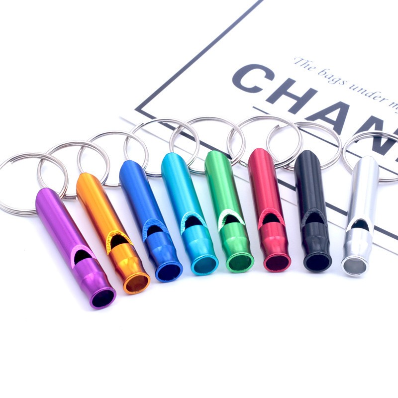 Small Colorful Wilderness Survival Loud Clear Aluminium Whistle Keychains with Customize Logo
Small Colorful Wilderness Survival Loud Clear Aluminium Whistle Keychains with Customize Logo