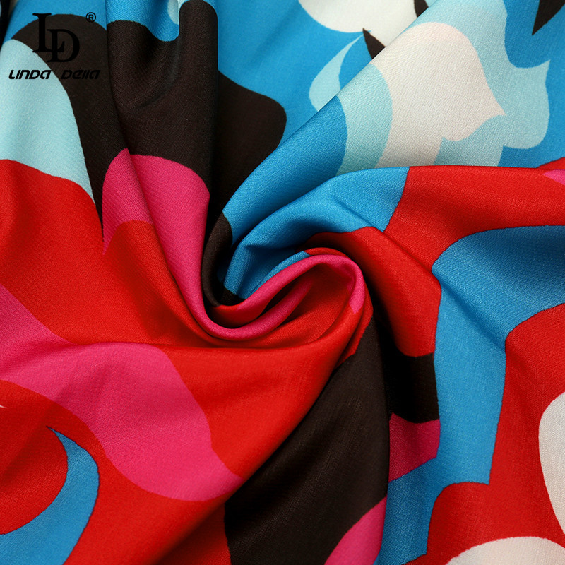 Fashion Runway Loose Plus Size Long Dress Women's Batwing Sleeve Multicolor Printing Chiffon Vintage Maxi Dresses 210522