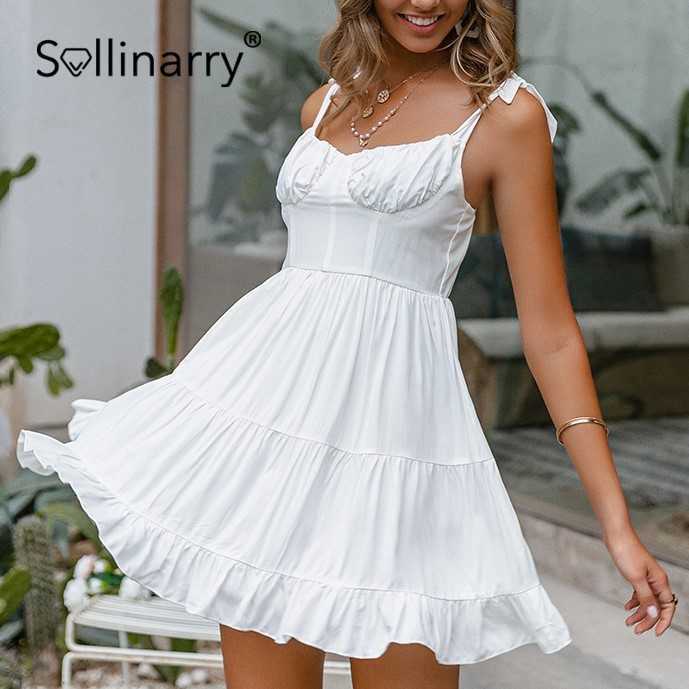 Sollinary Sexy v-neck cotton Spaghetti strap dress women White A-line mini summer dress Elegant short party dresses ladies 210709, Sky blue
Sollinary Sexy v-neck cotton Spaghetti strap dress women White A-line mini summer dress Elegant short party dresses ladies 210709, Sky blue