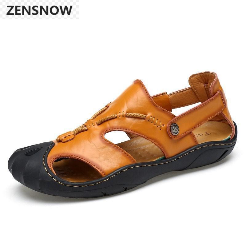 Sandals 2021 Summer Fashion Trend Men Genuine Leather Baotou Beach Shoes Breathable Leisure Soft Cowhide Bottom, Black
Sandals 2021 Summer Fashion Trend Men Genuine Leather Baotou Beach Shoes Breathable Leisure Soft Cowhide Bottom, Black