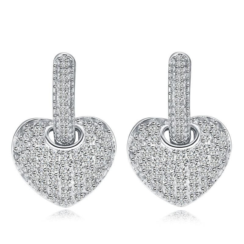 Dangle & Chandelier 925 Sterling Silver Heart Earrings For Women Radiant Dazzling CZ Paved Wedding Party Jewelry Wholesale
Dangle & Chandelier 925 Sterling Silver Heart Earrings For Women Radiant Dazzling CZ Paved Wedding Party Jewelry Wholesale