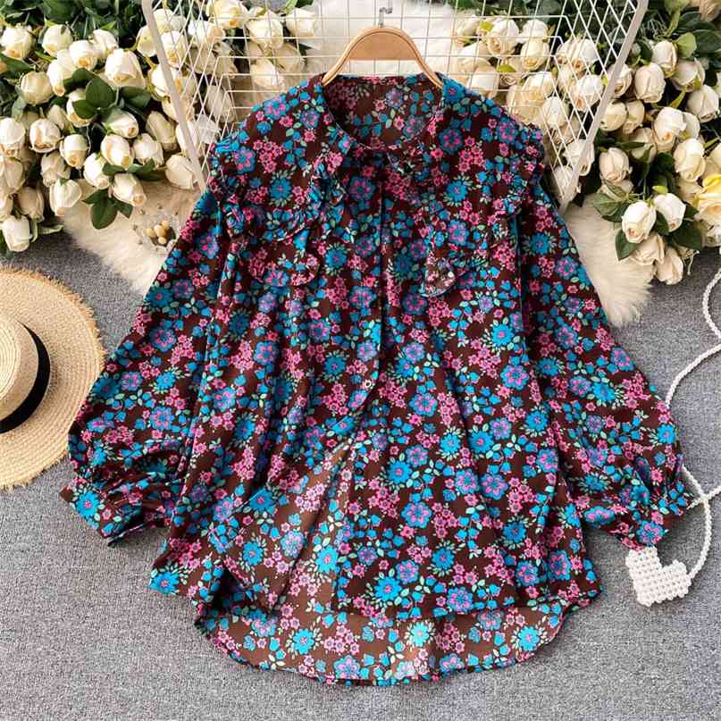 Floral Shirt Vintage Style Women's Blouse Plus Size Big Turn down Full Sleeve Buttons up Casual Female 210603, Black
Floral Shirt Vintage Style Women's Blouse Plus Size Big Turn down Full Sleeve Buttons up Casual Female 210603, Black