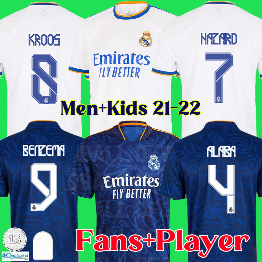 soccer jerseys real Madrid 21 22 BENZEMA ALABA HAZARD fans player camiseta de futbol 2021 2022 KROOS MODRIC ISCO football shirt men kids kits 123, Away
soccer jerseys real Madrid 21 22 BENZEMA ALABA HAZARD fans player camiseta de futbol 2021 2022 KROOS MODRIC ISCO football shirt men kids kits 123, Away