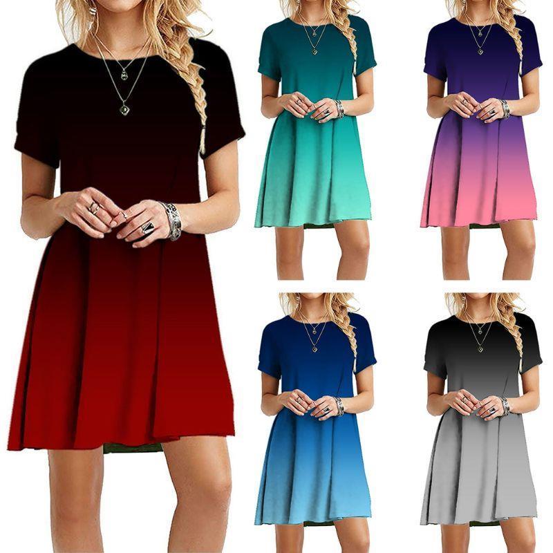 womens dresses women short sleeve o neck swing t shirt dress colorblock gradient loose sundress summer beach s 5xl 5, Black;gray
womens dresses women short sleeve o neck swing t shirt dress colorblock gradient loose sundress summer beach s 5xl 5, Black;gray