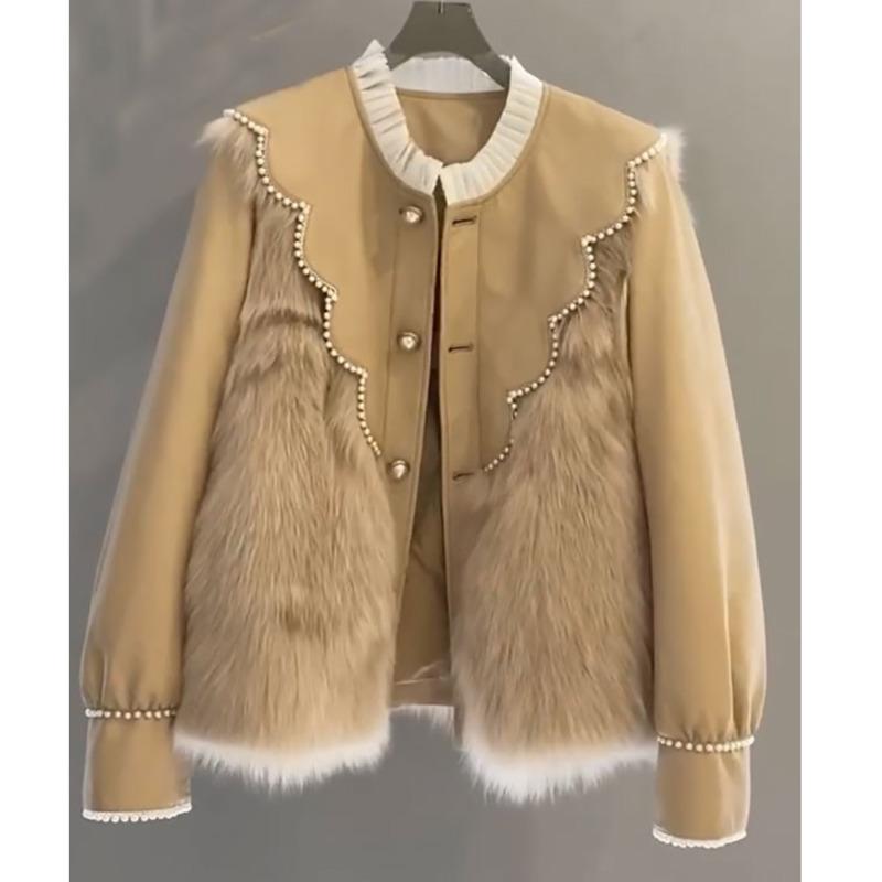 Women's Fur & Faux Autumn Winter Coat Women Pearl Doll Collar Stitching Imitation Lazy Fashion Jacket Female, Black
Women's Fur & Faux Autumn Winter Coat Women Pearl Doll Collar Stitching Imitation Lazy Fashion Jacket Female, Black