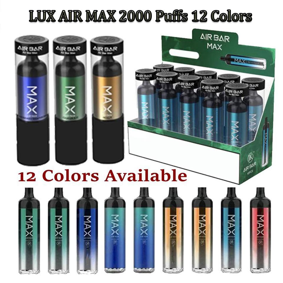 Air Bar max Lux Disposable Device Built-in 500mah Battery 2.7ml Vape Pods 2000 puffs Dab Pen Starter Kit vs Bang puff xxl ezzy e cigarettes
Air Bar max Lux Disposable Device Built-in 500mah Battery 2.7ml Vape Pods 2000 puffs Dab Pen Starter Kit vs Bang puff xxl ezzy e cigarettes