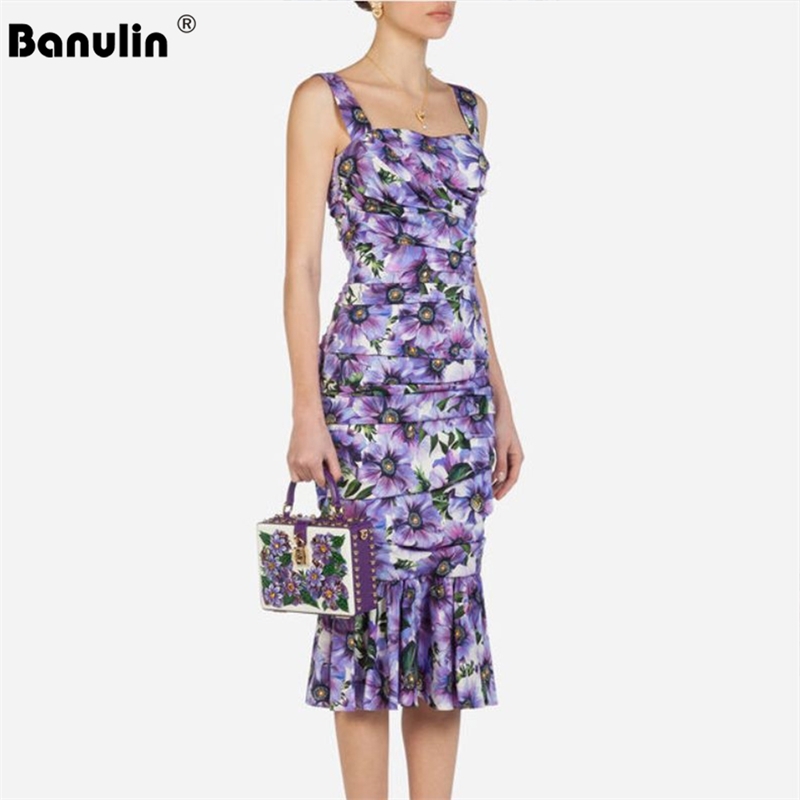 Spring Summer Runway Floral Bodycon Dress Women Spaghetti Strape Anemone Purple Print Ruched Elegant Mermaid 210603
Spring Summer Runway Floral Bodycon Dress Women Spaghetti Strape Anemone Purple Print Ruched Elegant Mermaid 210603