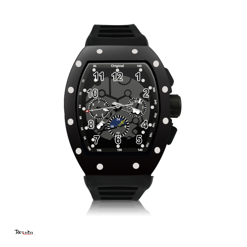 Luxury men's automatic mechanical watch brand REQUIN black stainless steel case rubber strap 011 tag ghost head skull full working six-hand dial, Multi-color
Luxury men's automatic mechanical watch brand REQUIN black stainless steel case rubber strap 011 tag ghost head skull full working six-hand dial, Multi-color