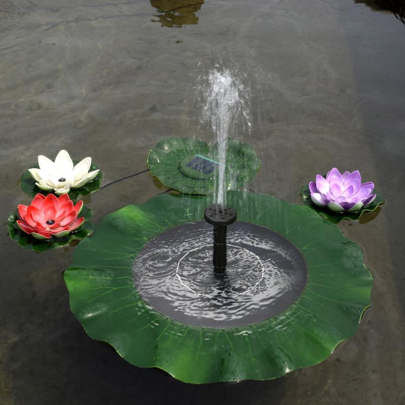 Solar-power Lotus Leaf Fountain Floating Brushless Decoration Pump Kit With Monocrystalline Solar Panel For Bird Bath Pond Garden Decoration
Solar-power Lotus Leaf Fountain Floating Brushless Decoration Pump Kit With Monocrystalline Solar Panel For Bird Bath Pond Garden Decoration