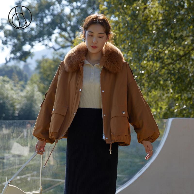 Women's Fur & Faux DUSHU 2021 High Quality Winter Liner Coats Detachable Collar Coat Caramel Temperament, Black
Women's Fur & Faux DUSHU 2021 High Quality Winter Liner Coats Detachable Collar Coat Caramel Temperament, Black