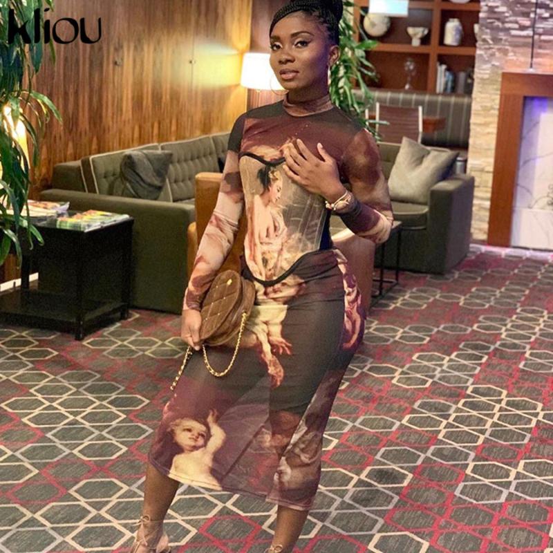 Kliou Autumn Print Patchwork Fashion Maxi Dresses Women 2021 Turtleneck Elegant Streetwear Party Clubwear Female Vestidos Casual, Black;gray
Kliou Autumn Print Patchwork Fashion Maxi Dresses Women 2021 Turtleneck Elegant Streetwear Party Clubwear Female Vestidos Casual, Black;gray