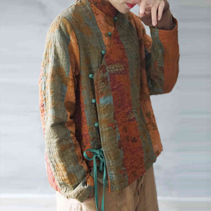 Johnature Women Vintage Long Sleeve Cotton Blend Blouse Spring Print O-neck Button All-match Women Tops Shirt 210521, Orange
Johnature Women Vintage Long Sleeve Cotton Blend Blouse Spring Print O-neck Button All-match Women Tops Shirt 210521, Orange
