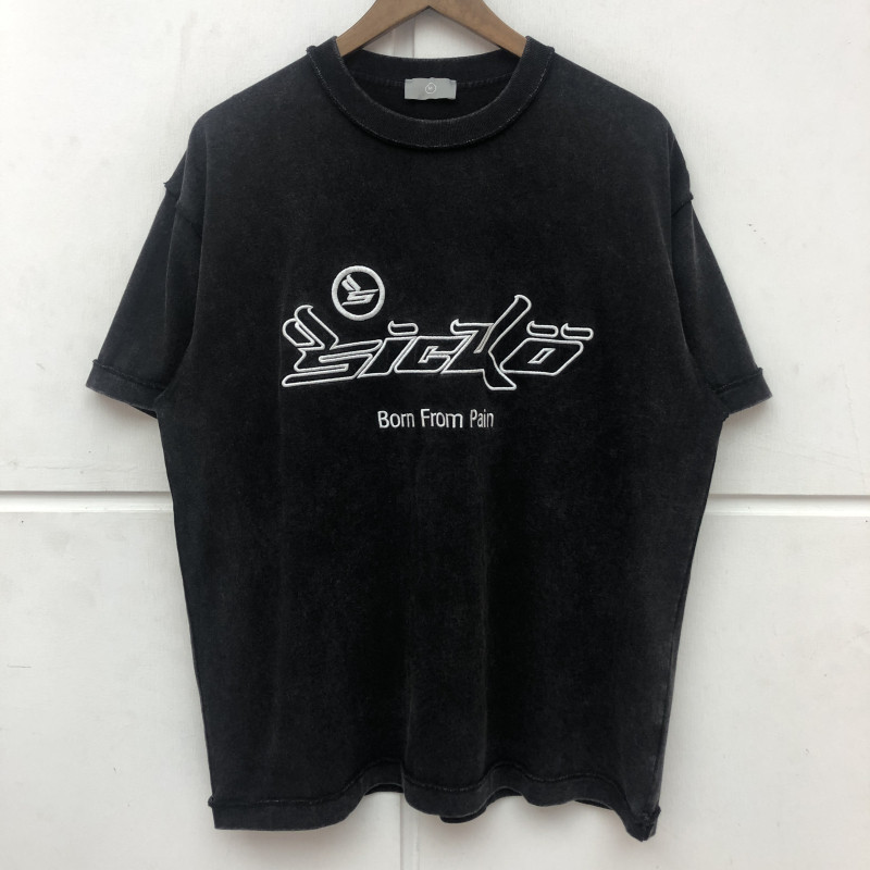 Real pics Embroidery T shirt Men Women 1 Quality Nice Washed Heavy fabric Summer Style Tops Tee
Real pics Embroidery T shirt Men Women 1 Quality Nice Washed Heavy fabric Summer Style Tops Tee