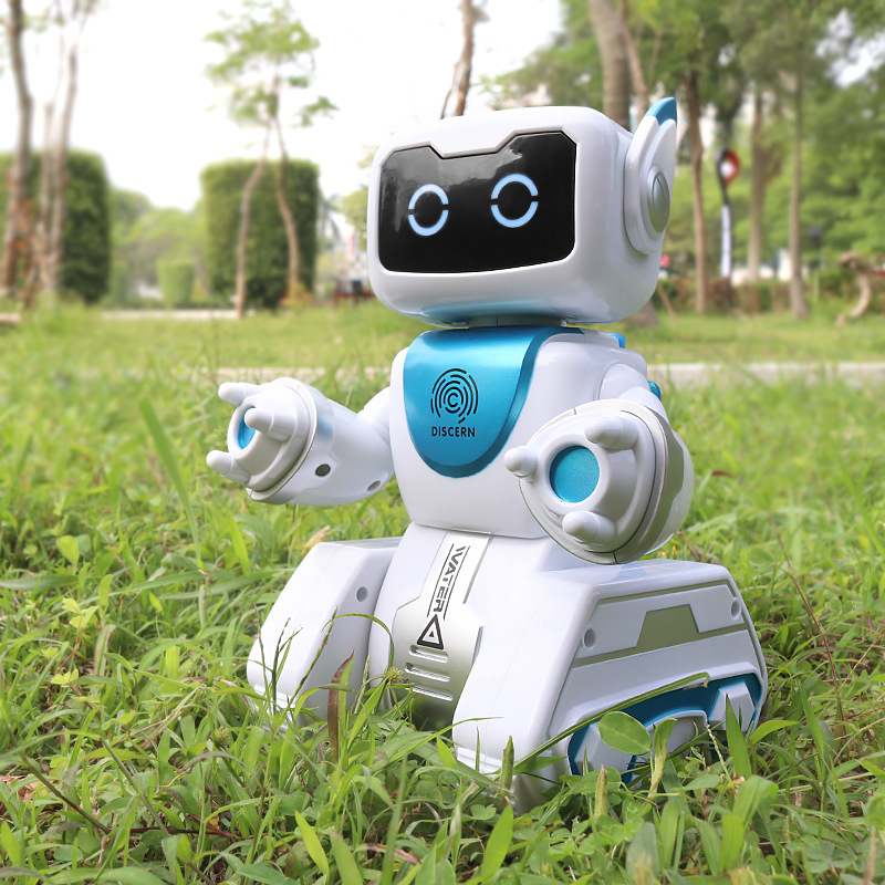 Child Learning Toy 2.4G Remote Control Intelligent Robot Gesture Control Touch Sensing Action Figure Programmable Robot Singing, White 
Child Learning Toy 2.4G Remote Control Intelligent Robot Gesture Control Touch Sensing Action Figure Programmable Robot Singing, White